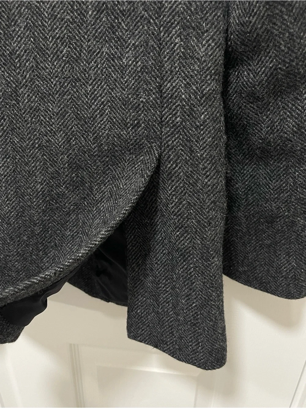 J Crew Charcoal Black Herringbone English Wool Ludlow Jacket Yorkshire Tweed 40R